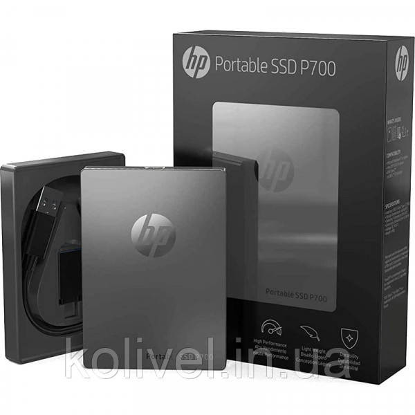 SSD external, USB 3.1 Gen2 Type-C 256Gb, HP P700, TLC, Black, чорний, Retail (5MS28AA) Київ - фото 6