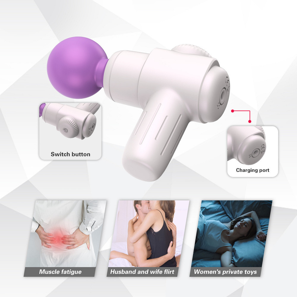 Мини-массажёр Every Night Toys Candice бело-фиолетовый, 10 режимов вибрации Sex Aura Киев - изображение 6