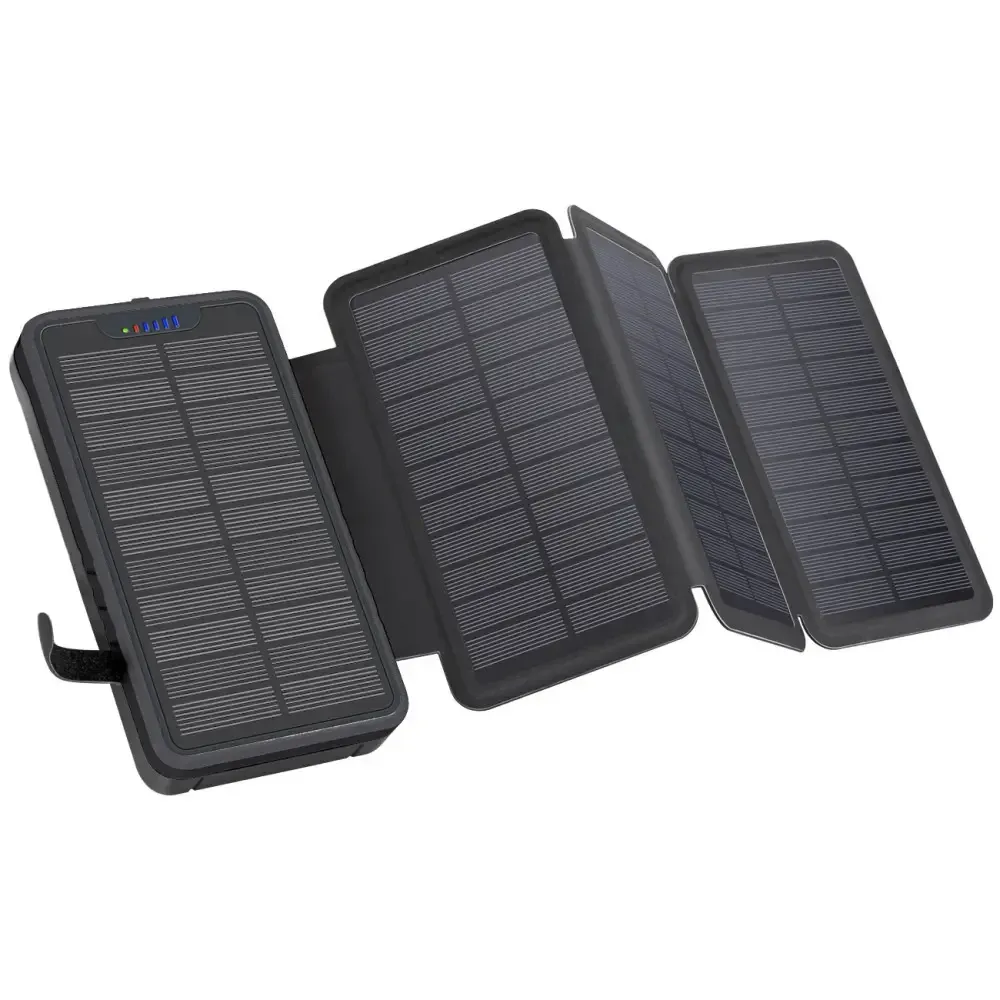 Универсальная зарядная батарея PowerBank iBattery YD-820S 26800mAh с солнечными панелями и фонариком (Черный) Винница - изображение 1