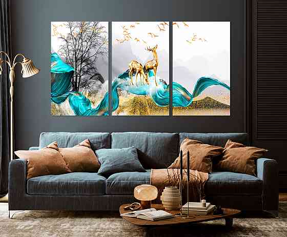 Модульная картина в гостиную / спальню   Олені     ART-201_3A 100х150 см Киев