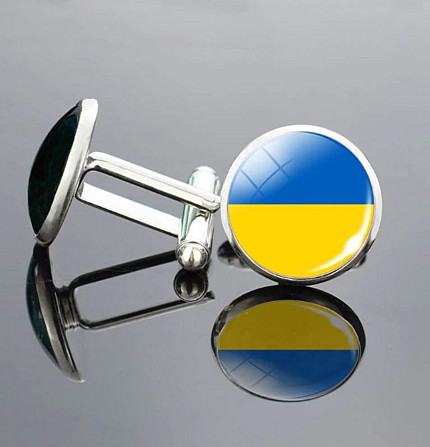 Запонки мужские Флаг Украины Киев - изображение 1