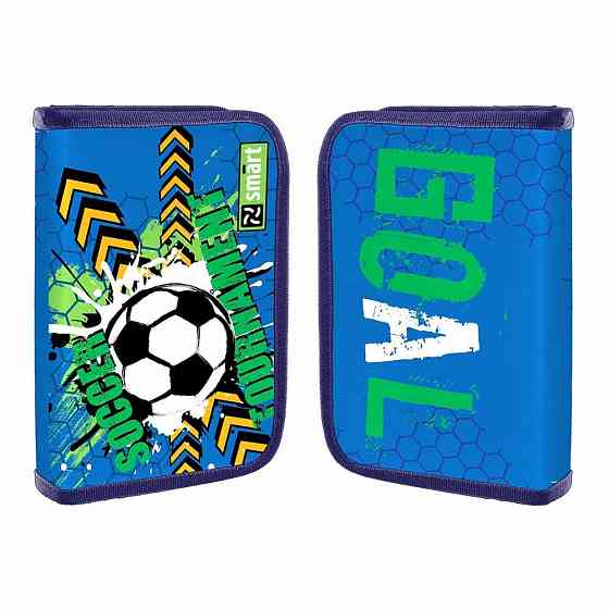 Пенал шкільний твердий "Smart" 533298 одинарний з двома клапанами HP-04 Football, шт Київ