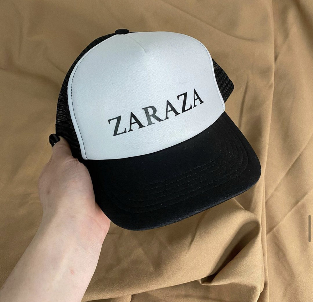 Черно-белая Кепка\Тракер с надписью ZARAZA Черновцы - изображение 1