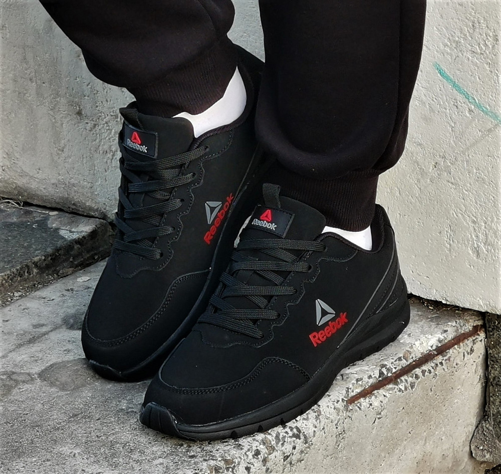 Кроссовки Reebok Черные Мужские Рибок Нубук Кожа (размеры: 41,42,43,44,45,46) Днепр - изображение 2