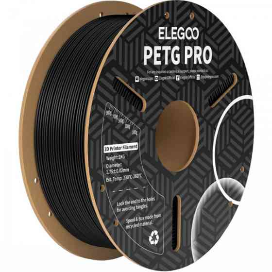 Пластик (Filament) ELEGOO PETG PRO 1кг, 1.75мм, чорний Киев