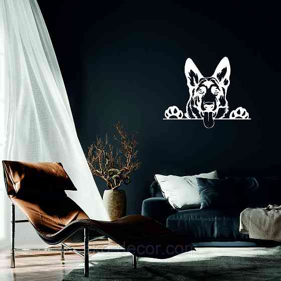 Декоративне настінне Панно «Вівчарка», Декор на стіну 50*40 см, Білий Київ