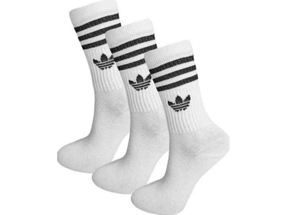 Носки 704 WS высокая резинка в полоску Adidas р.36-40 12пар белый ТМ Жилмир Киев - изображение 1