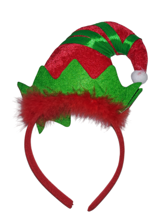 Новогодний обруч для волос Шапка ельфа one size красный Киев