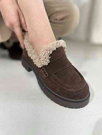 Olli Лофери жіночі OLLI Т-2-Тайра шоколадні (зима, замша натуральна) (5634) 39 Коломыя