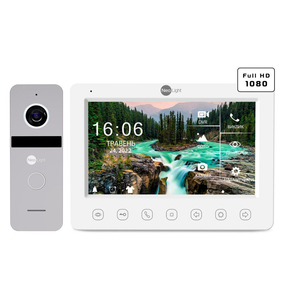 Комплект видеодомофона NeoLight KAPPA+ HD и панель вызова SOLO FHD Silver Киев - изображение 6