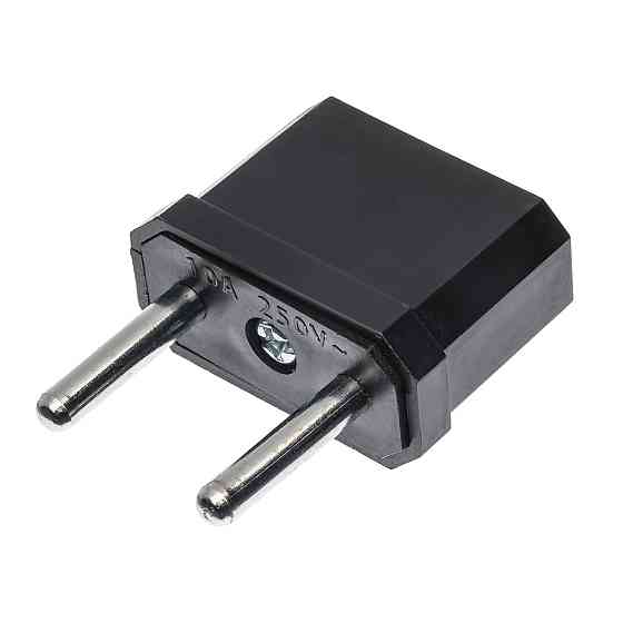 Переходник LXL с плоской и евро вилки, чёрный Днепр