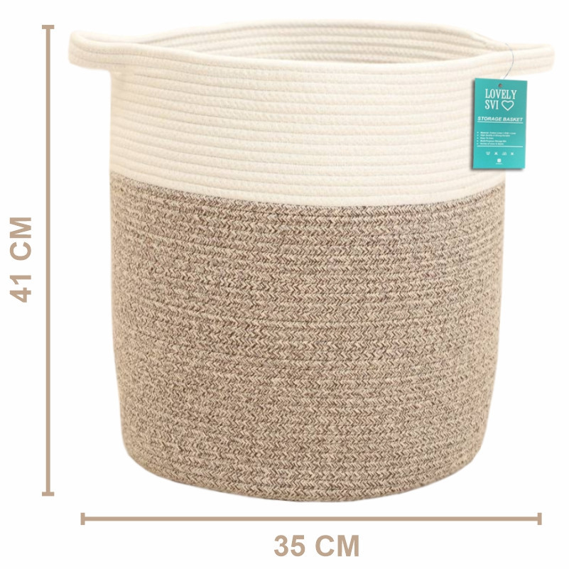 Корзина Органайзер Lovely Svi для хранения белья или игрушек 35 х 41 см Светло -коричневый Киев - изображение 3