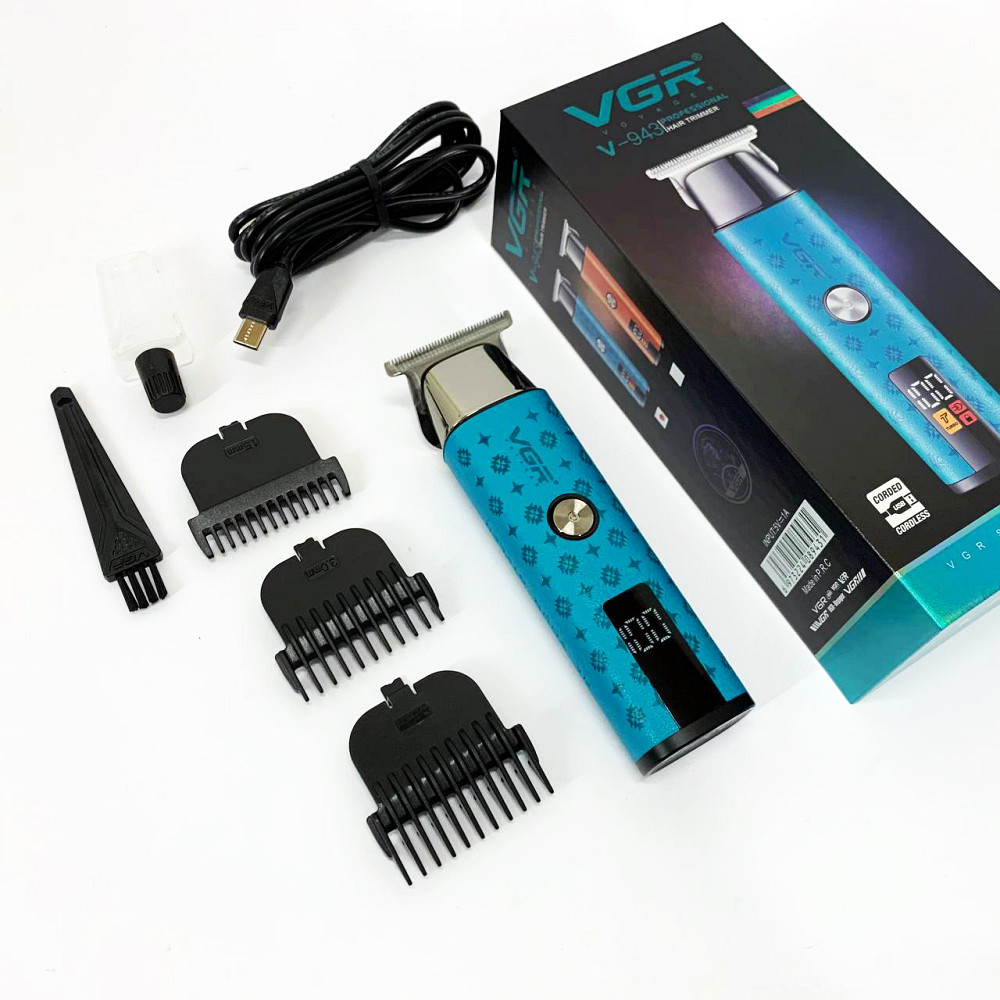 Портативна ручна машинка для стрижки волосся VGR V-943, Бездротова машинка для стрижки волосся DE-14 Львів - фото 3