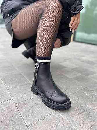 Olli Жіночі черевики OLLI чорні натуральна шкіра з хутром висота 15 см (K-46-Астра 5290) 37р.38 Коломия