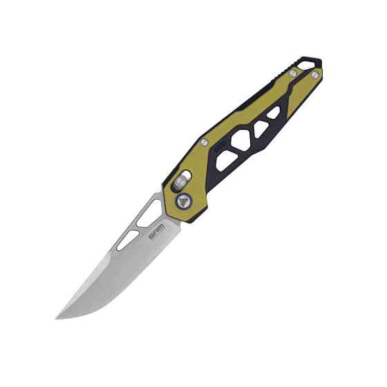 Ніж складаний туристичний SRM Mecha, (8.3 см) D2 / G10 жовтий Київ