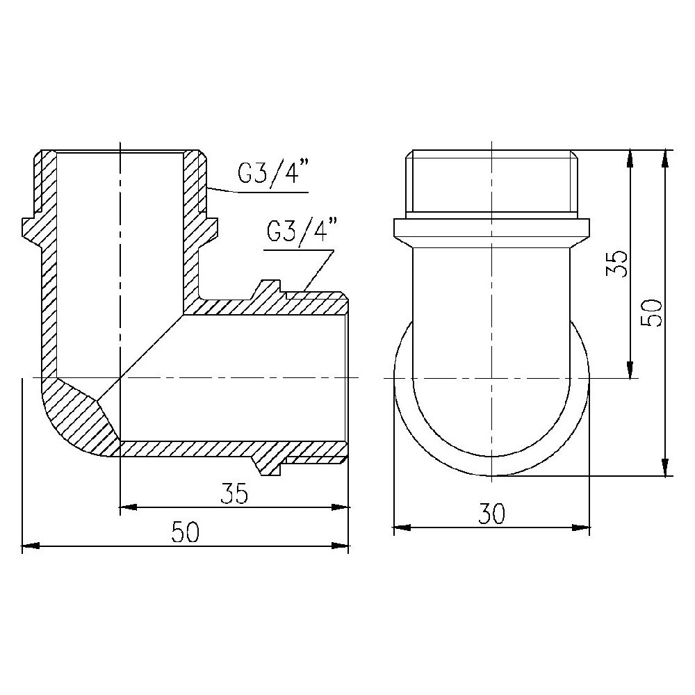 Куточок Thermo Alliance Forte 3/4" НН SF37320 Київ - фото 2