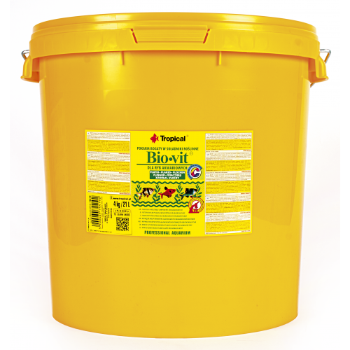 Сухий корм Tropical Bio-Vit для травоїдних акваріумних риб, 4 кг (пластівці) Київ