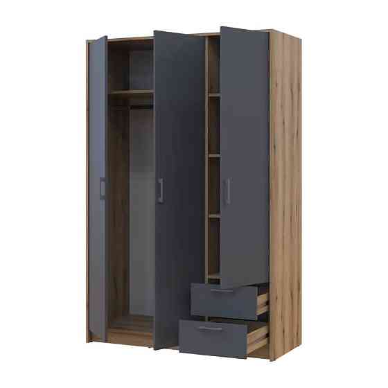 Шкаф для одежды Doros Ронди Дуб Артизан/Графит 3ДСП 121х52х195 DRS-011658 (80737814) Львов