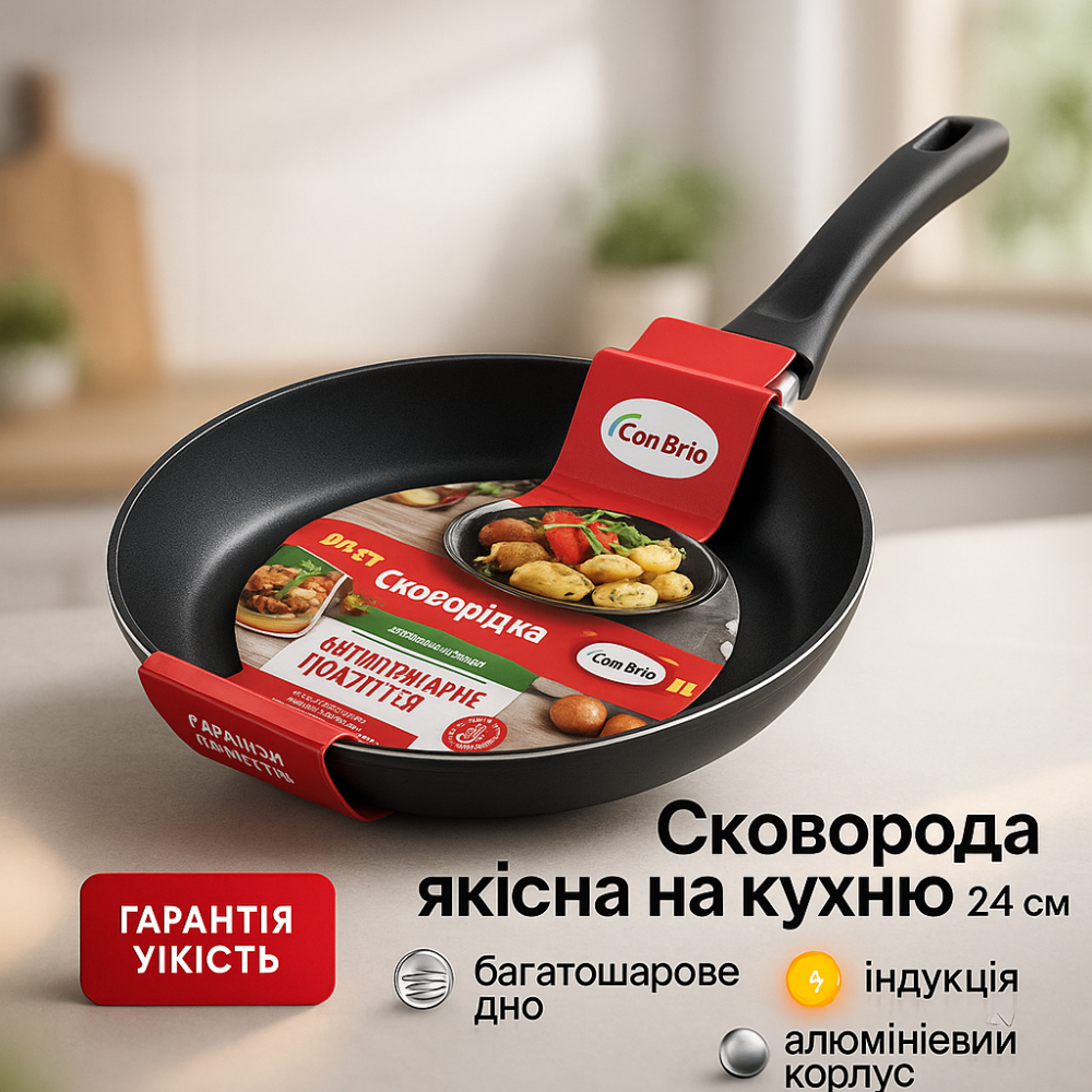 Сковорода для запікання в духовці, Глибока сковорода для індукційної плити Ідеальна OJ-45 Львів - фото 13