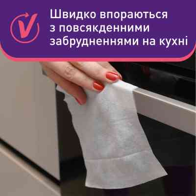Салфетки для уборки Vortex Влажные Для кухни С клапаном 48 шт. (4823071641257) Винница