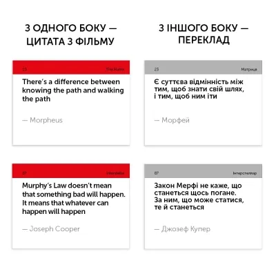 Навчальний набір English Student Картки для вивчення англійської мови Movie Quotes (укр.) (591226002) Вінниця
