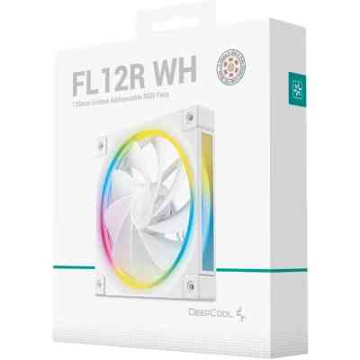Кулер для корпуса Deepcool Вентилятор реверсний Deepcool FL12R ARGB білий для корпусу 120x120 (FL12R WH) Винница