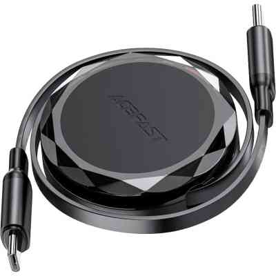 Дата кабель USB-C to USB-C 0.8m 60W dual retraction C13-03 Black Acefast (6974316280132) Вінниця