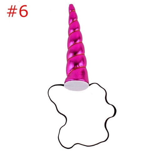 Дитяча пов'язка "Єдиноріг", малинова - висота рогу 14см, окружність універсальна (на резинці) Київ - фото 3