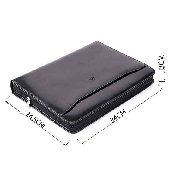 Оригинальная папка с блокнотом из гладкой натуральной кожи Tony Perotti 20850_1 (1278L nero) Черный Киев