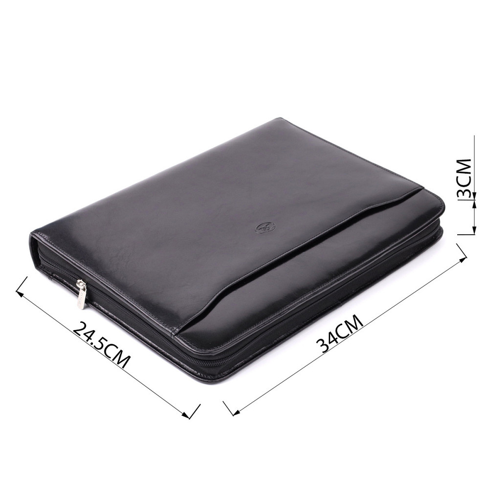 Оригинальная папка с блокнотом из гладкой натуральной кожи Tony Perotti 20850_1 (1278L nero) Черный Киев - изображение 3