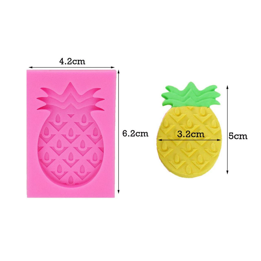 Молд силіконовий Ананас 42 на 62 мм рожевий Київ - фото 5