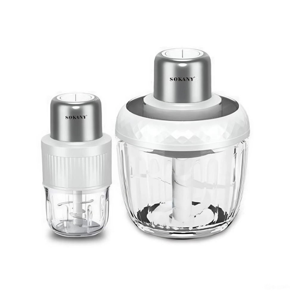 Чоппер измельчитель Sokany SKYM7032W 2в1 с чашами 0.5 и 1.5 л 800 Вт Белый Киев - изображение 1