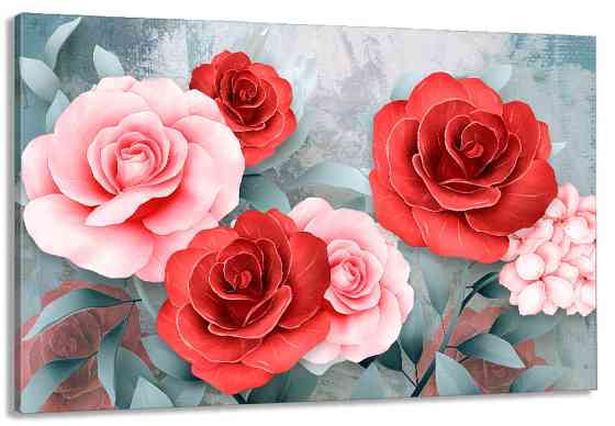 Картина холст в гостиную / спальню   Троянди      MLP_251 60x100 см Киев
