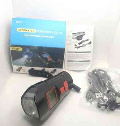 Велосипедный передний фонарь фара FY-317 с сигналом и велокомпьютером Винница