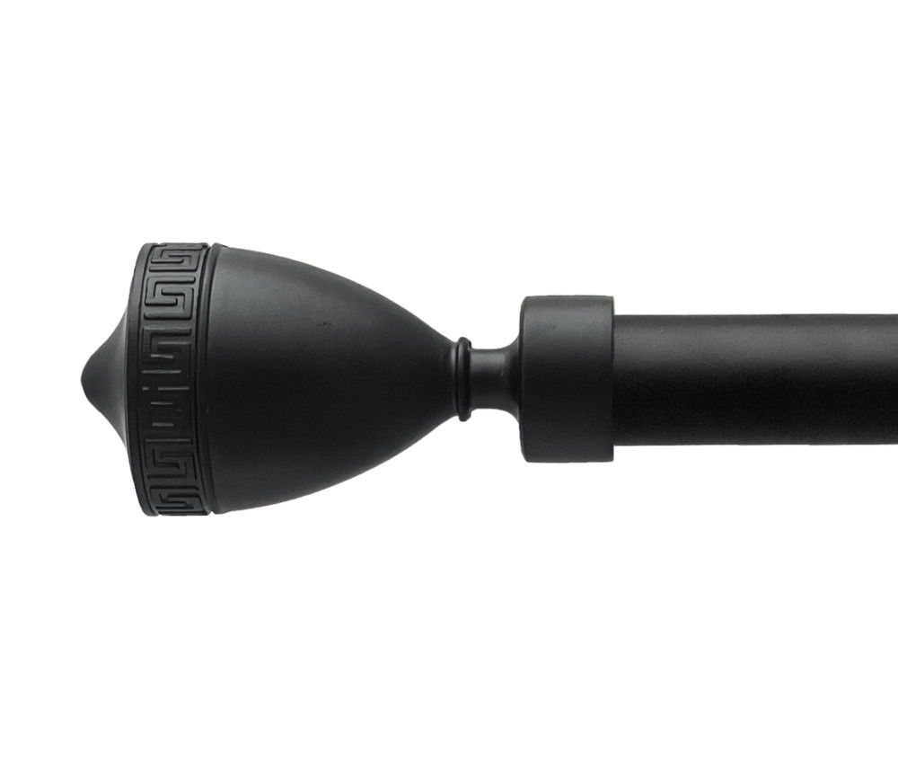 Карниз Orvit Афіна металевий однорядний техно гладка труба кільце металеве Чорний Оксамит 25 мм 300 см Львов - изображение 2