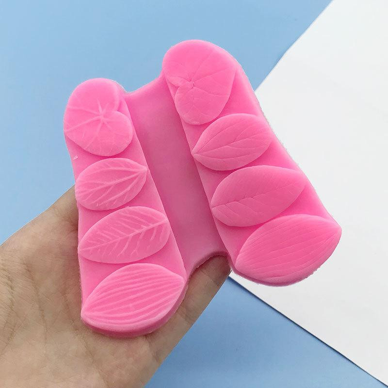 Молд силиконовый Листья 10 на 10 см розовый Киев - изображение 8