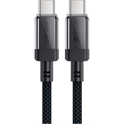 Дата кабель USB-C to USB-C 1.2m 60W stainless steel C12-03 Black Acefast (6974316283317) Вінниця - фото 1