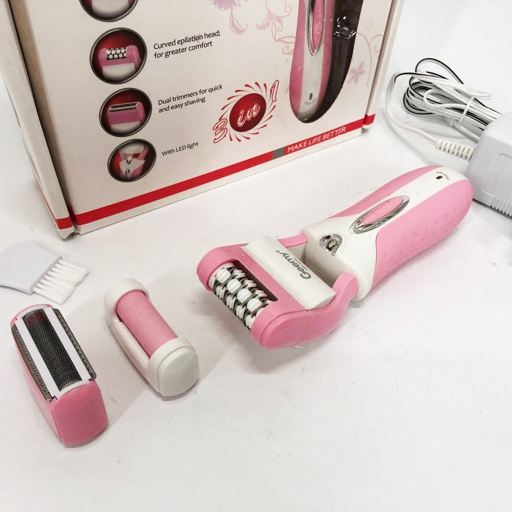 Эпилятор с гладким удалением волос Gemei, Эпилятор депилятор бритва, Пилка для ступней IN-48 Львов - изображение 9