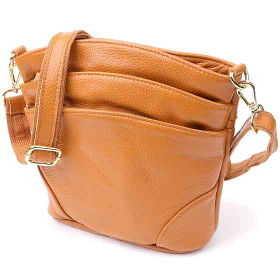 Небольшая женская сумка из натуральной кожи sale_15124 Vintage Рыжий Киев