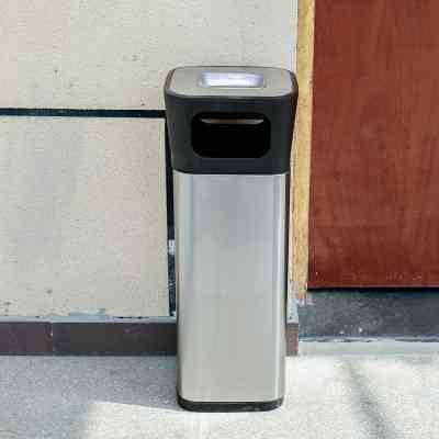 Контейнер для сміття JAH квадратный з попільничкою Срібний металік 25 л (6331) Вінниця