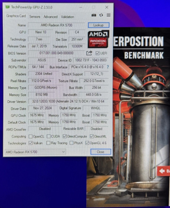 Відеокарта ASUS RX 5700 8Gb. GDDR6. Київ - фото 1