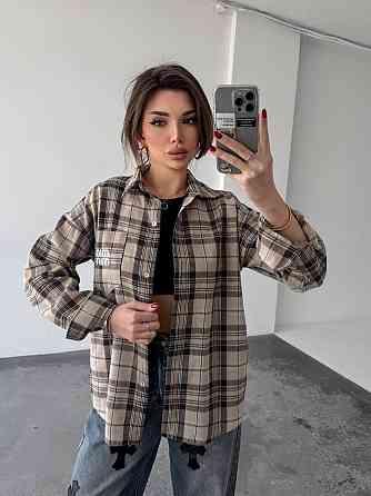 Жіноча картата сорочка (з накатом) 48-50, карта 30 Одеса