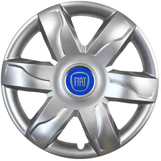 Автомобільні модельні ковпаки R15 Fiat (синій) 318 4шт, SJS, сріблясті Вінниця