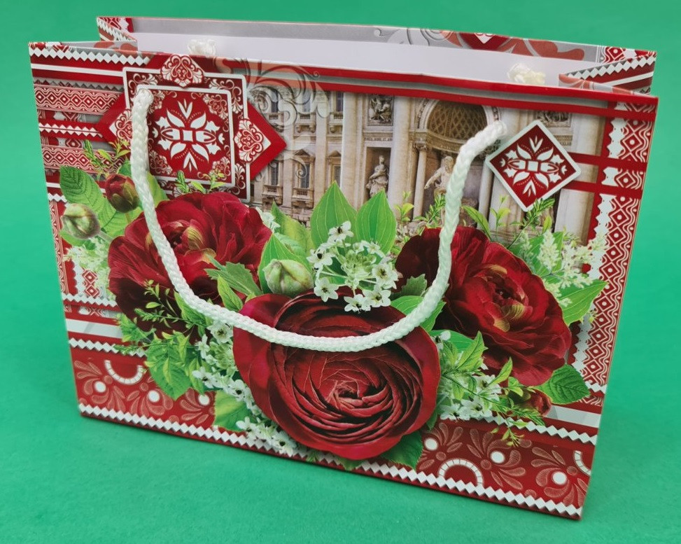 Пакет бумажный малый горизонтальный 11/18/5(арт М016) (12 шт) Харьков - изображение 1