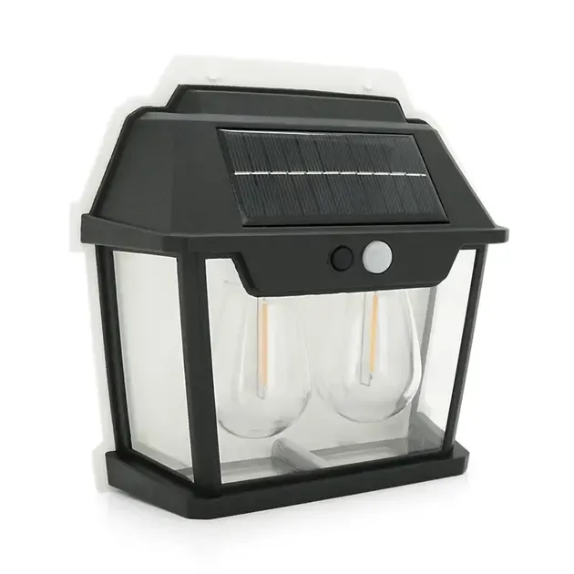 Уличный фонарь YT9992 с солнечной панелью+датчик движения, 2 лампы, встроенный аккум, крепление на стену Коломия - фото 1