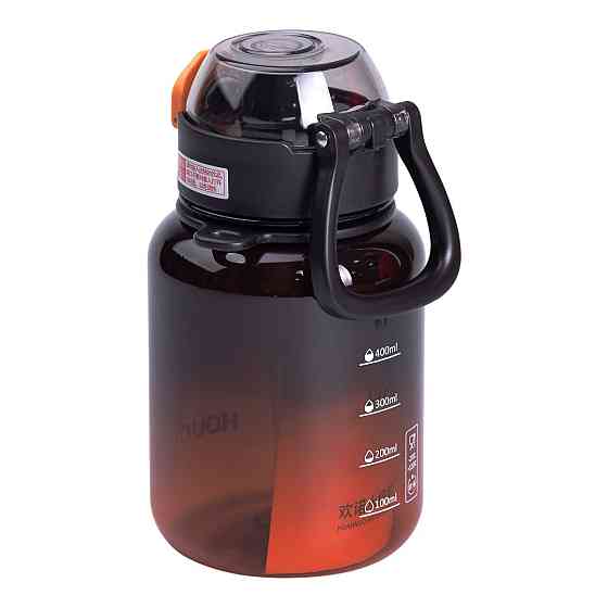 Yiwu Пляшка для води багаторазова 700 мл пляшечка з трубочкою для спорту та школи 16.5 см Синя Киев