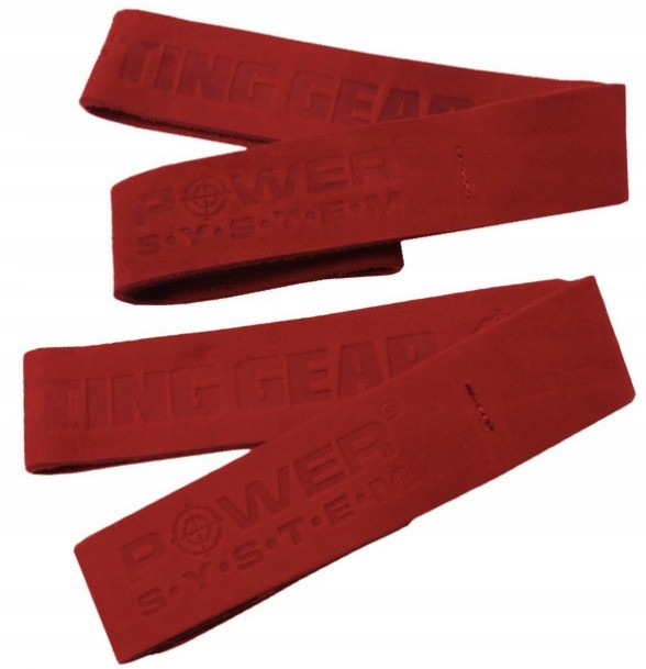 Лямки для тяги шкіряні Power System PS-3320 Leather Straps Red Луцьк - фото 4