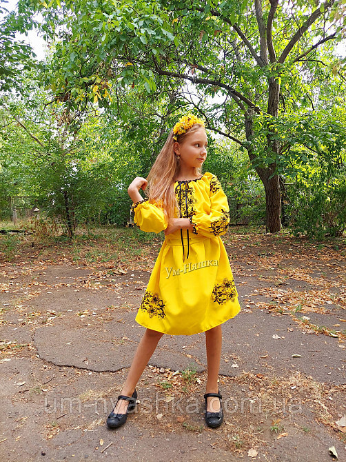 Сукня вишиванка жовто-чорна Кривой Рог - изображение 4