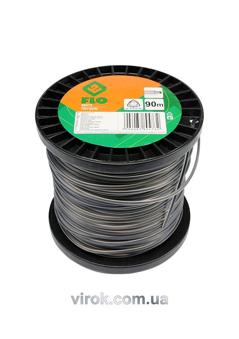 Жилка для тримера трикутник FLO : Ø= 2,4 мм; l= 90 м (бобіна)  [10/20] Одеса - фото 1