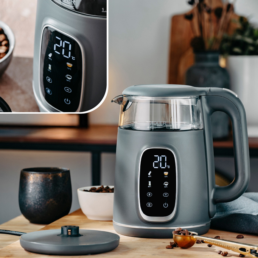 Електрочайник Adler AD 1305 grey 1850-2200Вт/ 1.7л/ скло/ встановлення температури/ Вінниця - фото 9